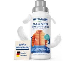 HEITMANN Donswasverzorging 250 ml, vloeibaar wasmiddel voor natuurlijke donsbescherming, donswasmiddel voor zachte reiniging van dons, wol, kasjmier en zijde, behoudt vulkracht en warmte