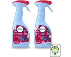 2 x Febreze – Textielspray – Robijn Jasmijn – 500 ml - Grootverpakking - Vaatwasstrips - Textielverfrisser - Textielgeur - Geurverwijdering - Jasmijngeur - Robijngeur