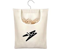 Waszak met Clips - Wasknijper Tas Opberger - Wasknijpers Organiseren - Roestvrijstalen Draaihaak - 28 x 32 cm - Niet gespecificeerd