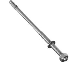 Zwaar Uitgevoerde Ankers - Wigankers Betonanker - Bevestigen Luifels Leuningen - Gegalvaniseerd Hoge Kwaliteit - M12 x 240mm - Zilverkleurig