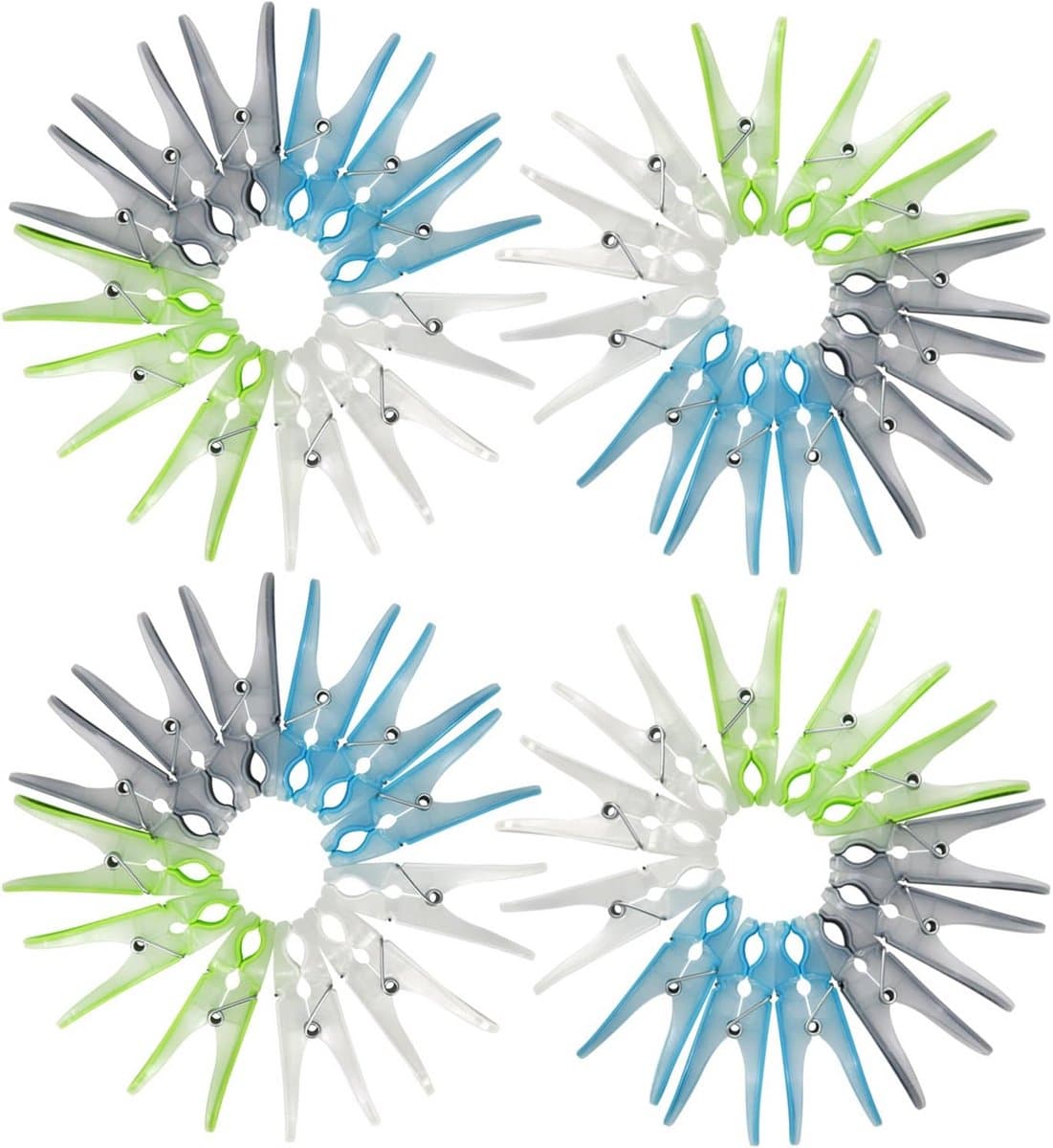 Wasknijpers - Kledinghangers - Was ophangen - Softgrip - 48 stuks - Multicolor — afbeelding 1