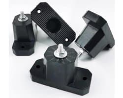 Rubberen Airco Ondersteuning - Airco Dempers - Trillingen Dempen - Zwaar Belastbaar - 4 Stuks - Zwart