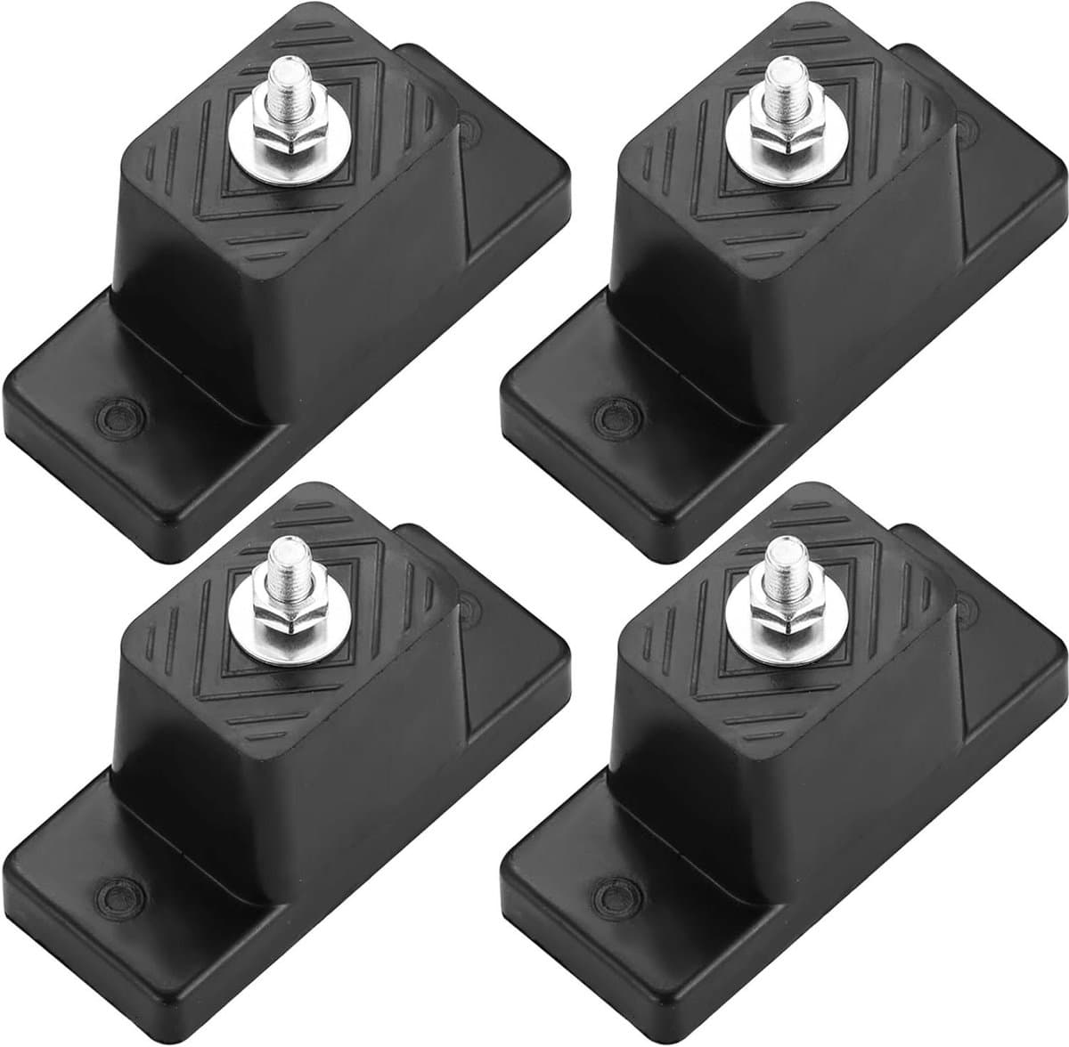 Vibratie Isolator Beugels - Trillingsdempers Airco - Airco Installatie Stabiliseren - Zware Natuurrubber Constructie - 4 stuks - Zwart — afbeelding 1