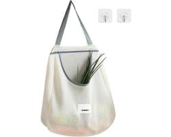 Mesh Groentezakken - Opbergnetten - Producten Organiseren - Verbeterd Ademend - 45x10x40cm - Grijs