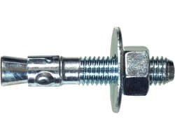 Wiganker - Betonanker Ankerbout - Vastzetten Constructies - Gemaakt van Staal Zink - 5/8 X 4-1/2 Inch - Zilverkleurig