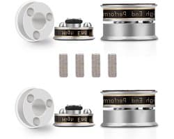 Luidspreker Voetjes - Trillingsdempers - Audio Verbetering - Anti-Vibratie Ontwerp - 11.5 x 11 x 3.5 cm - Zilver