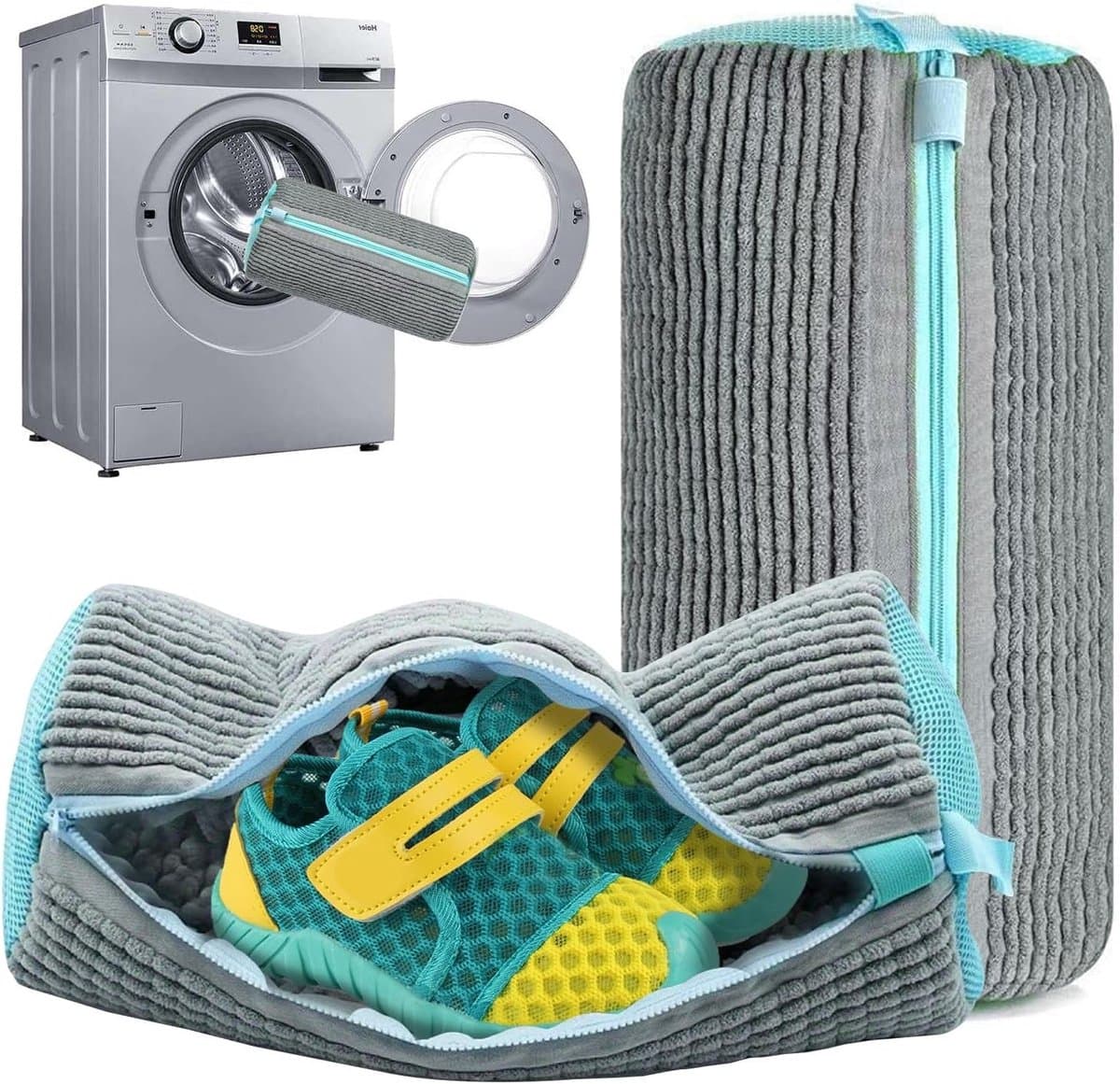 Waszak voor Kinderschoenen, Herbruikbare en Diep Reinigende Tas voor Sneakers, 2 Stuks, Ideaal voor Kleding en Delicate Schoenen - 15 x 22 cm — afbeelding 1