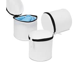 BH-waszak, wasnet voor wasmachine, waszak van netstof, herbruikbare waszak met ritssluiting voor beha's, kleding, sokken, babykleding enz., set van 3, zwart — afbeelding 1