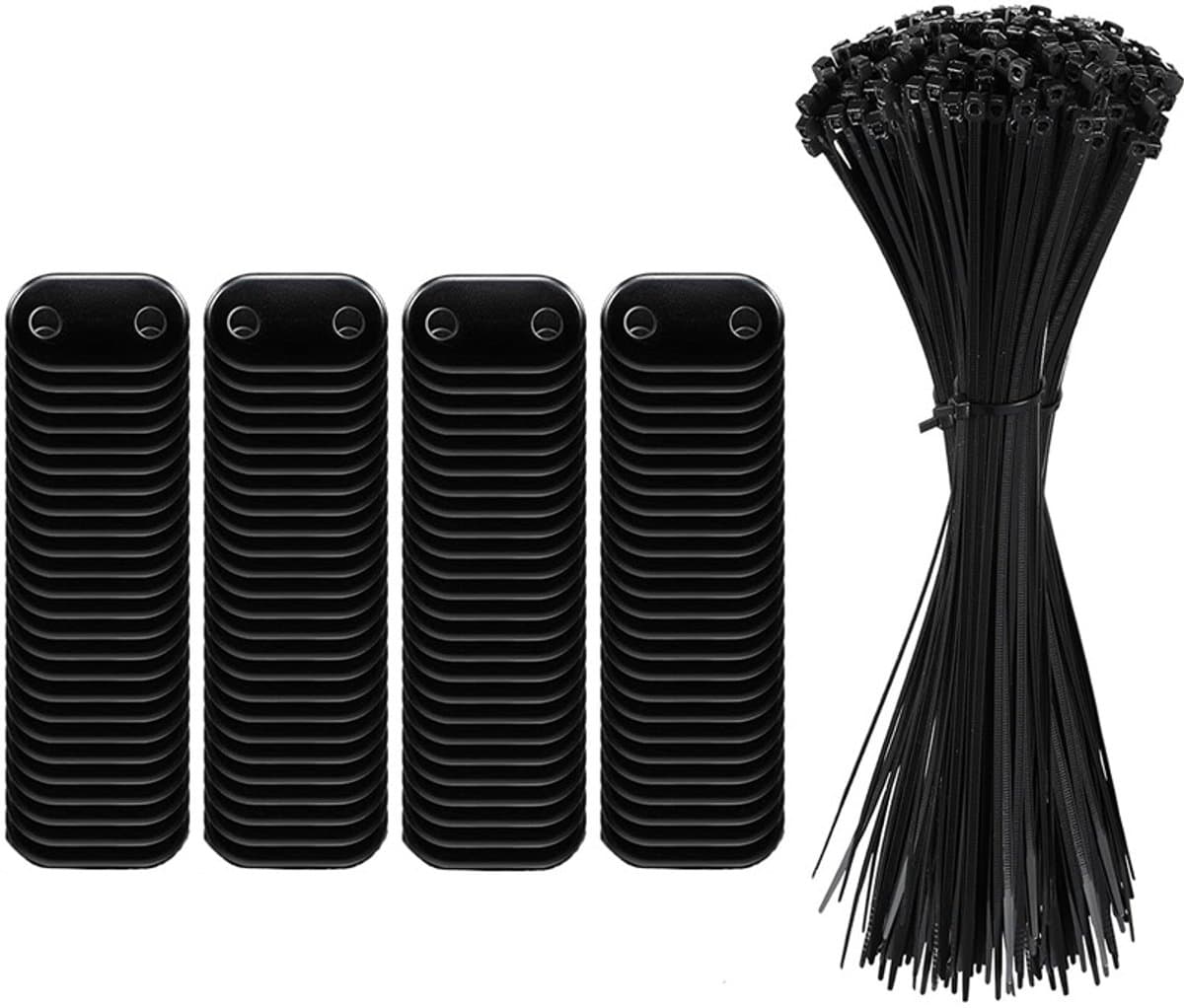 Privacy Scherm Clips - Montage Bevestigers - Buiten Privacy Creëren - Onbreekbare PVC Constructie - 100 Stuks - Zwart — afbeelding 1