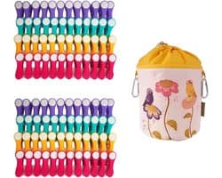 Kledinghangers - Wasknijpers - Drogen Kleding - Zachte Grip - 96 Stuks - Multicolor