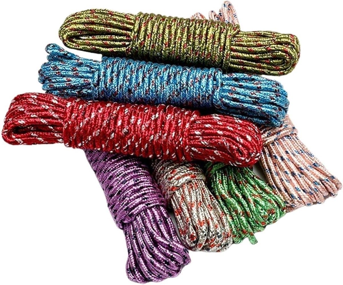 Intrekbare waslijn - Waslijn buiten - Kleding drogen - Ruimtebesparend ontwerp - 10 meter - Willekeurige kleur — afbeelding 1