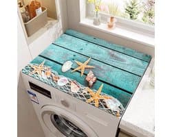 Wasmachine Droger Topmat - Apparaat Beschermhoes - Apparaten Beschermen - Snel Absorberend Sneldrogend - 40 x 60 cm - Houten Plank