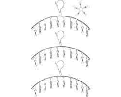 JGS ® Roestvrijstalen Kledinghangers Met Clips Voor Multifunctioneel Gebruik
