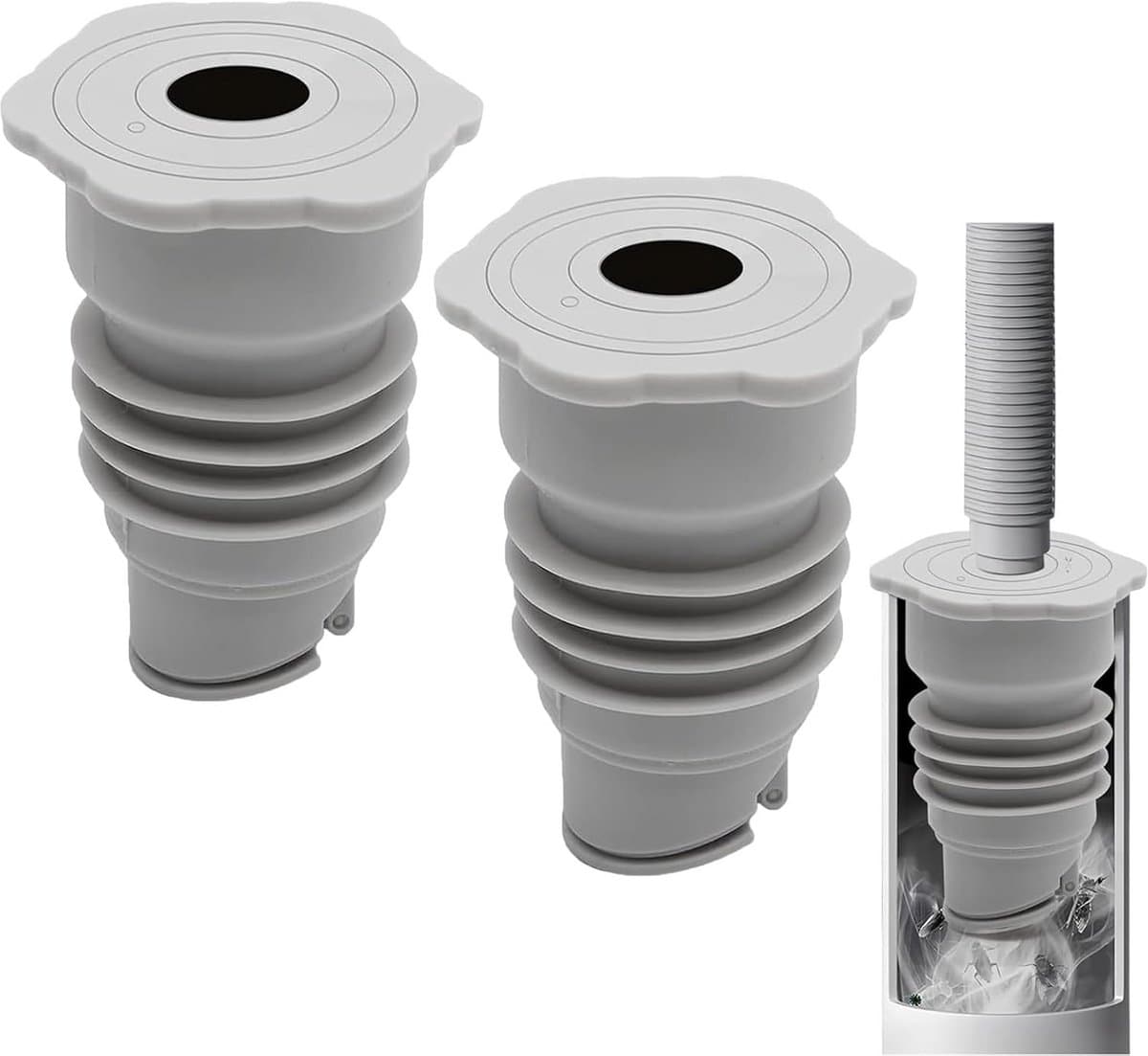 2 Stuks Geurstopper Wasmachine Afvoer - Anti-Geur & Ongedierte Afsluiting (45-50mm) — afbeelding 1