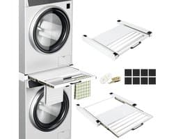 Tussenbouwframe - Verbindingsframe - Wasmachine Droger Stapelen - Met Uittrekbare Plank - Universeel