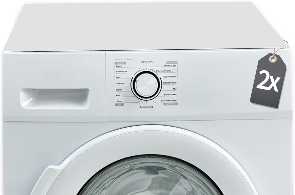 Wasmachine Onderleggers - Antislip Matten - Apparaat Stabiliseren - Op Maat Te Snijden - 60x60 cm - Wit — afbeelding 1