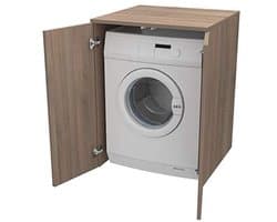 Wasmachinekast met Deuren van Hout - Geschikt voor Bijkeuken en Badkamer, Maatwerk Beschikbaar