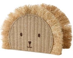 Vertbaudet Opbergmand leeuw van papierkoord en raffia