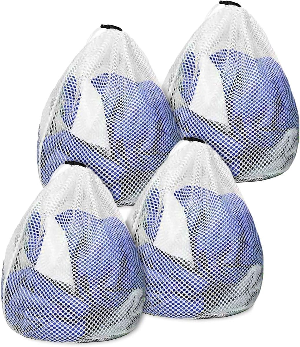 Allecto Plus - Waszakken 30 x 40 cm, 4 Stuks - Koordgazen Waszak voor Wasmachine - Ideaal voor BH, Sokken, Babykleding - Duurzame Wasmachinezak - Wit — afbeelding 1