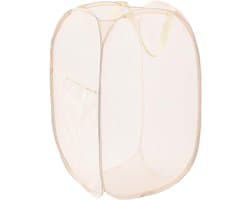 Opvouwbare wasmand - Waszak - Opvouwbare wasmand - Pop-up wasmand met verstevigde handgreep - Geschikt voor zakenreizen - Toerisme en kamperen - Beige - 58*36*36cm — afbeelding 1