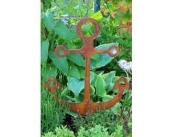 Decoratieve Tuinanker van Metaal met Roest Patina - Groot (54x46 cm) - Tuindecoratie