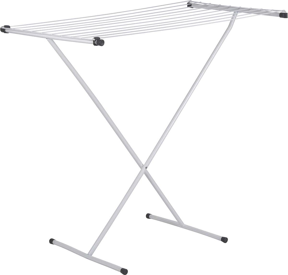 Bo-Camp - Droogrek - Compact - Staal - Schaarmodel - Wit - 9 Meter — afbeelding 1