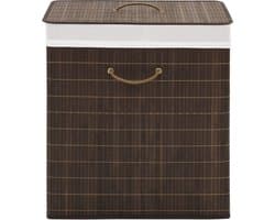 vidaXL - Wasmand - rechthoekig - bamboe - donkerbruin