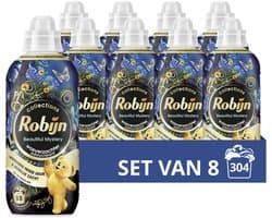 Robijn - Wasverzachter - Beautiful Mystery - 8 flessen- 304 wasbeurten - Voordeelverpakking