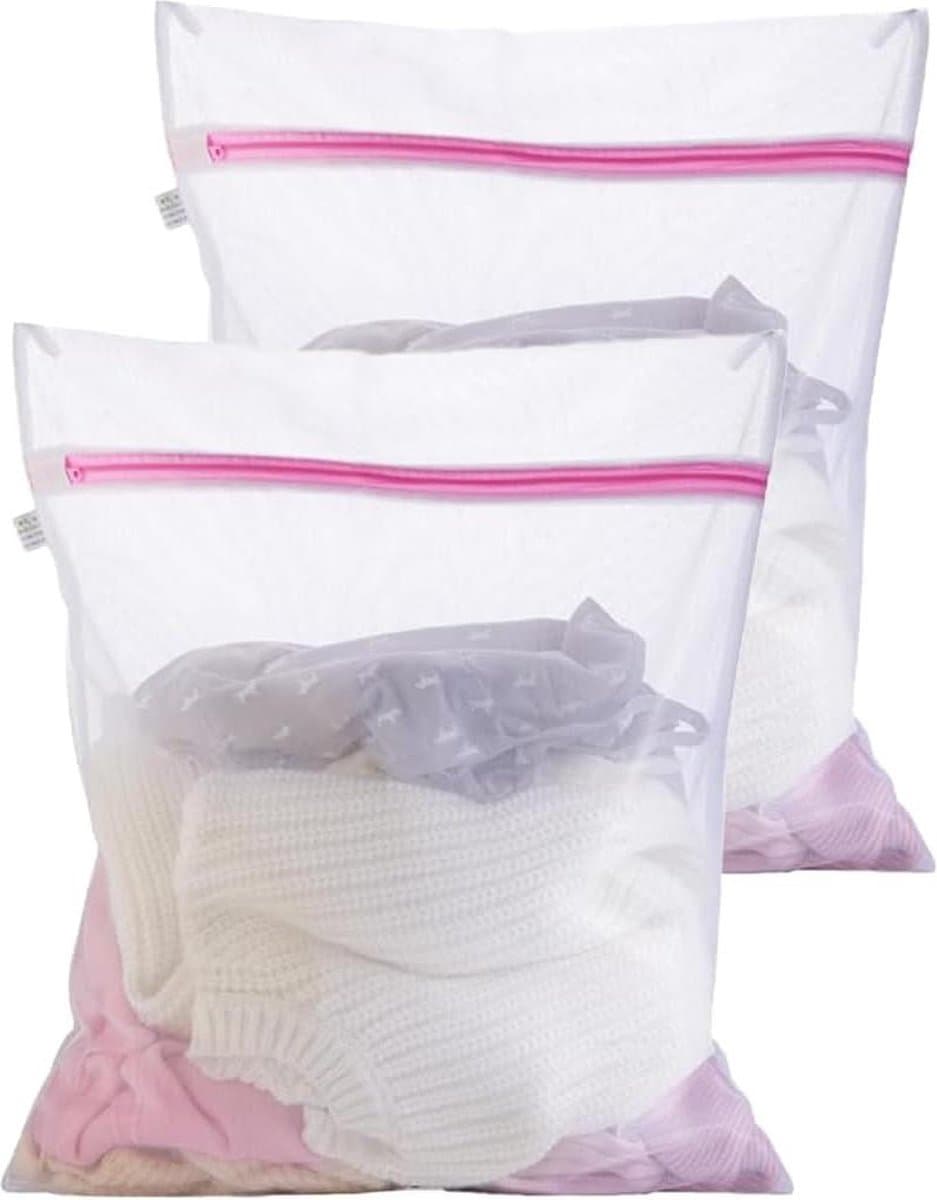 Set van 2 Grote Duurzame Waszakken 50 x 60cm met Rits - Ideaal voor Wasmachine en Reizen — afbeelding 1