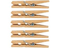 Wasknijpers - 48x - hout - knijpers - wasspelden - wasgoed ophangen