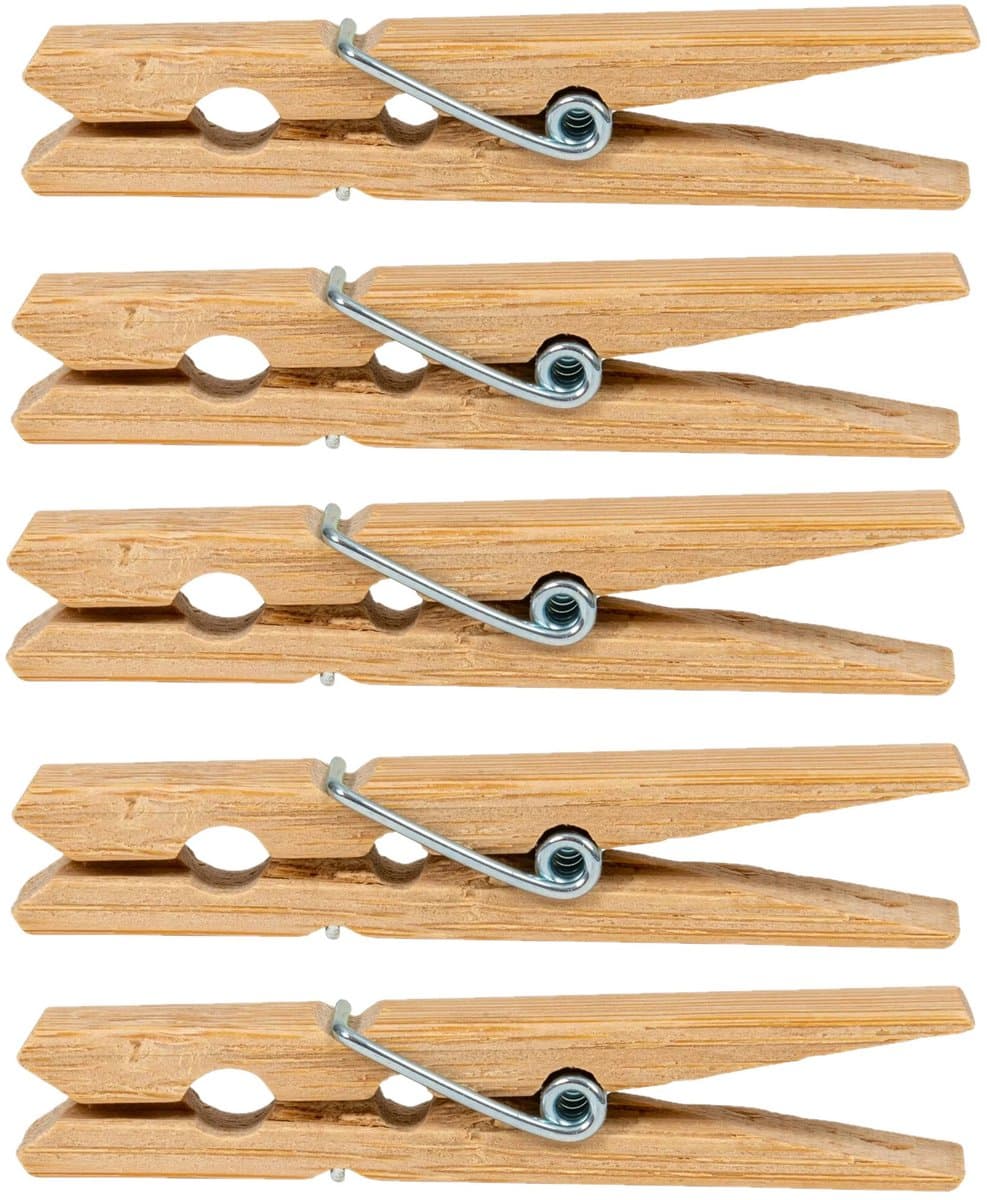Wasknijpers - 48x - hout - knijpers - wasspelden - wasgoed ophangen — afbeelding 1