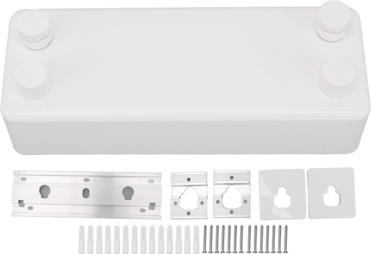 Dubbel opklapbaar wandmontage droogrek - 30 meter - veilig en robuust - voor balkon en badkamer - wit . — afbeelding 1