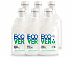 6 x Ecover - Wasverzachter Zero - Zonder geurstoffen - 1 liter - 33 wasbeurten - Voordeelverpakking - 6 stuks