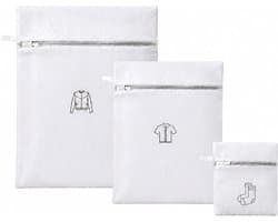 Set van 3 wasnetten voor wasmachine met ritssluiting, mesh waszakken - ShopVlot