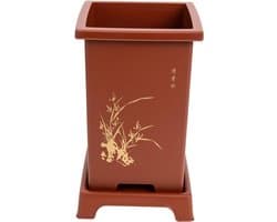 1set Eenvoudige Orchidee Bloempot Hoogwaardige Resin Flowerpot Met Tray Filtercover Voor Balkon Patio Huiskamerdecoratie Voor Thuis Kantoor