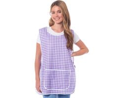 Geruite damesschort met biezen en tabardschort, overall, voorzak, stijlvolle tabellen voor vrouwen, casual schorten voor vrouwen, om te gebruiken in huis, keuken, restaurants, coffeeshops, gemaakt in