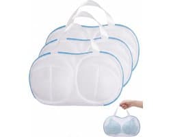 Set van 3 waszakken voor lingerie, 19 x 30 cm, met rits, ideaal voor delicate was en bescherming in de wasmachine