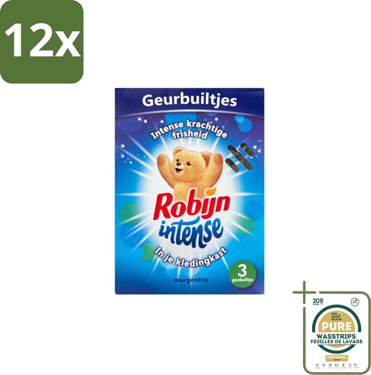 Robijn Geurbuiltjes Intense 3 stuks per verpakking - Voordeelverpakking - 12 stuks - Langdurige geur - Geurbuiltjes — afbeelding 1