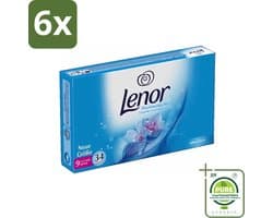 Lenor - Droogtrommeldoekjes - Aprilfris - Textielverfrisser - 34 Doekjes - Voordeelverpakking - 6 stuks - Droogtrommeldoekjes - Frisheid