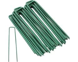 Grondanker - Groen - 15 cm - Verzinkt Stalen Tuinharingen - 20 Stuks Voor Tuin & Camping