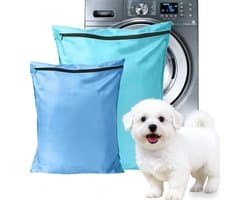 Waszak voor Huisdieren - Lichtblauw - 70 x 80 cm en 55 x 60 cm - Duurzaam Polyester met Ritssluiting - Voor Honden en Katten