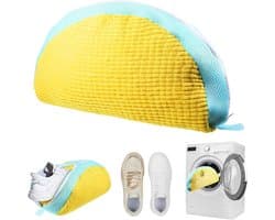 Schoenwaszak voor de wasmachine - Ideaal voor sneakers, sportschoenen en laarzen - Geel