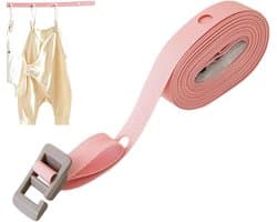 Buitenwaslijn - Droogkabel - Kleding Drogen - Winddicht Ontwerp - 3.5 Meter - Roze