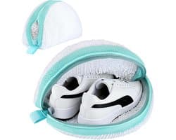 Waszakken, wasmachine, upgrade waszak, schoenen, 360° super reinigingskracht met verborgen ritssluiting, schoenenzak wasmachine voor sneakers, gymschoenen enz., wit
