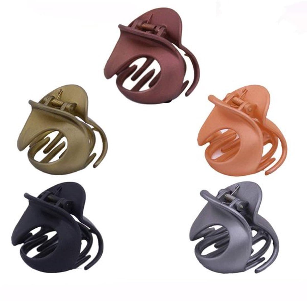 5 stuks klauwenclips, vintage haarspelden haargrijpers antislip plastic klauwenclips voor vrouwen — afbeelding 1