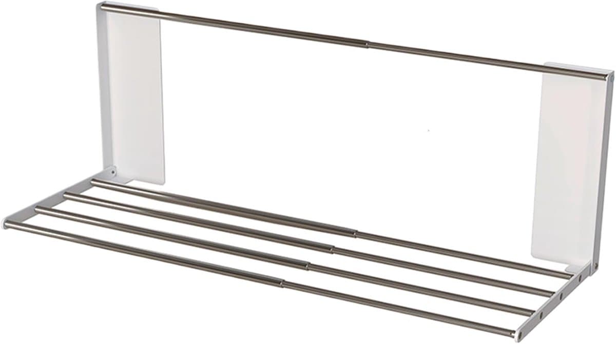 Magnetische Wasmachine Organizer - Wasmachine Plank - Ruimte Organiseren - Verstelbare Dubbellaags - 90-65x225x235cm - Zwart — afbeelding 1