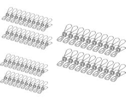 Wasknijpers, set van 60 roestvrijstalen wasknijpers (5,6 cm) – geschikt voor waslijnen, sokkenhangers, keuken en kantoor.