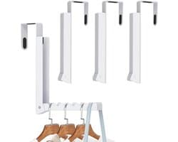 4 stuks over de deurhanger, vouwen over de deur kleding droogrek, opvouwbare hangende kapstok, opvouwbare draagbare - ShopVlot