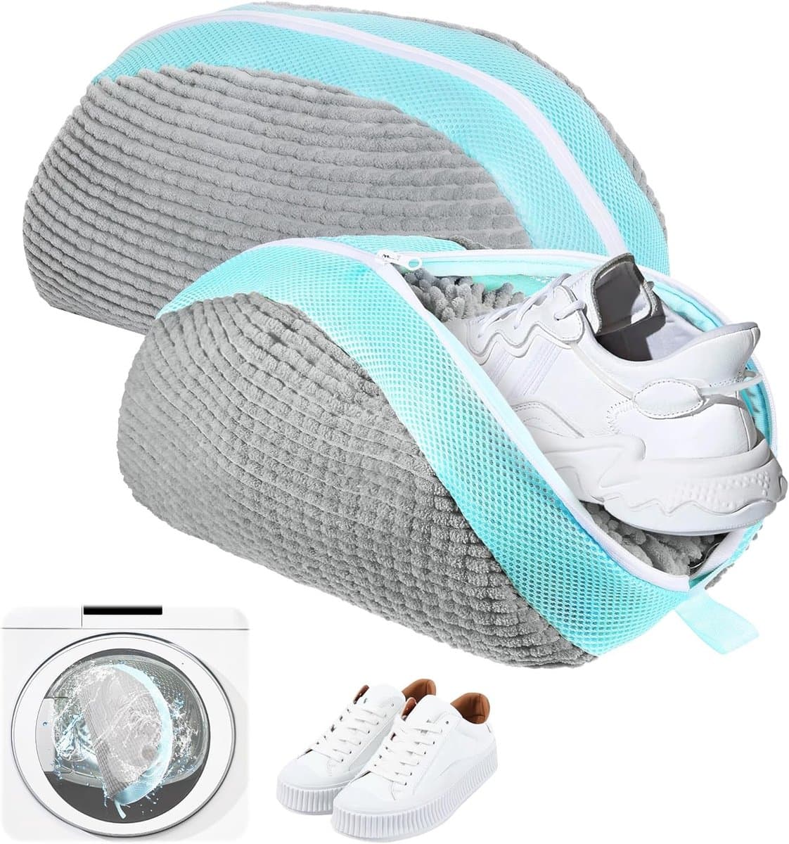 Schoenwaszak voor de Wasmachine - Set van 2 Herbruikbare Netzakken voor Sneakers, Lichtgewicht en Compact, 39 x 25 x 9 cm — afbeelding 1