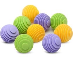 Wasdroogballen voor de wasmachine, 9 stuks, droogballen, wasballen, speciale droogballen voor voorladers, rubberen wasballen - verminder het gebruik van wasballen.